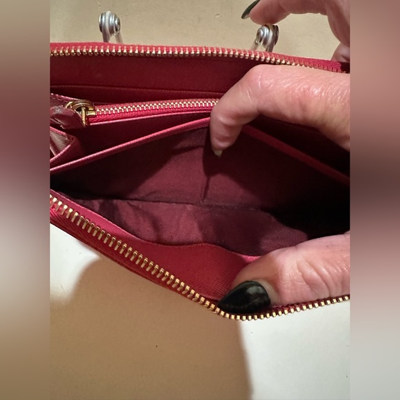 Prada Pink Saffiano Long Zip Wallet - Picture 6 of 13